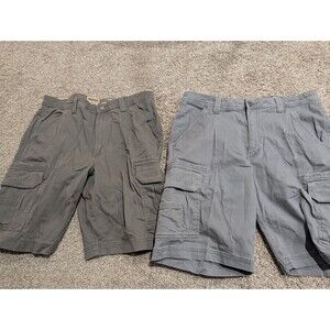 Lot Of 2 RedHead Fulton Flex Cargo Shorts for Men Size 34 Charcoal and Brown